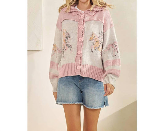 Veveret - Horse Print Knit Sweater