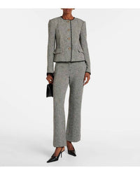 SIMKHAI Ivie Blazer in black white - women's jacket - detail view
