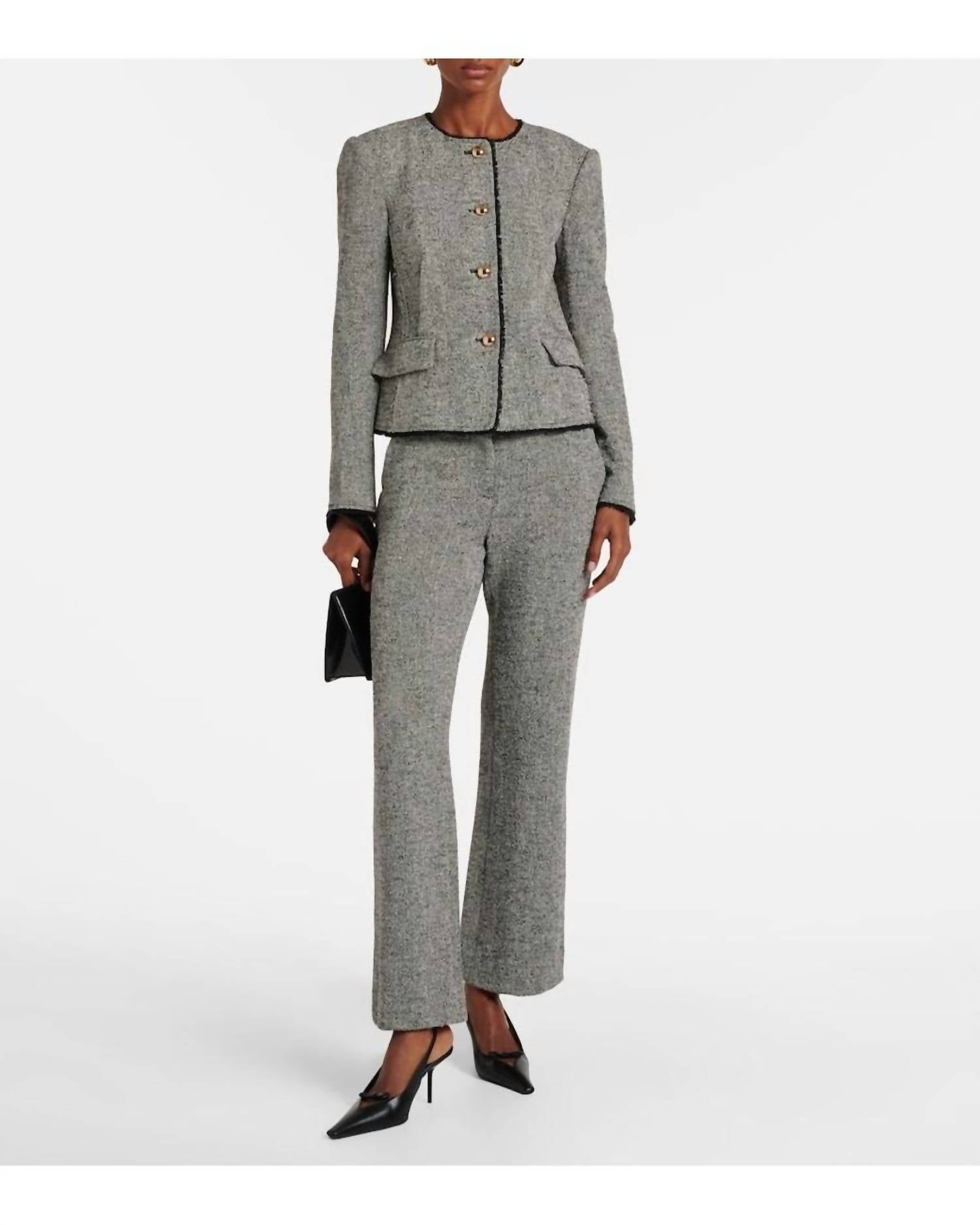 SIMKHAI Ivie Blazer in black white - women's jacket - detail view