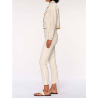 DL1961 - Women's Mara Straight Mid Rise Instasculpt Ankle Jeans in ecru - women's jeans - detail view