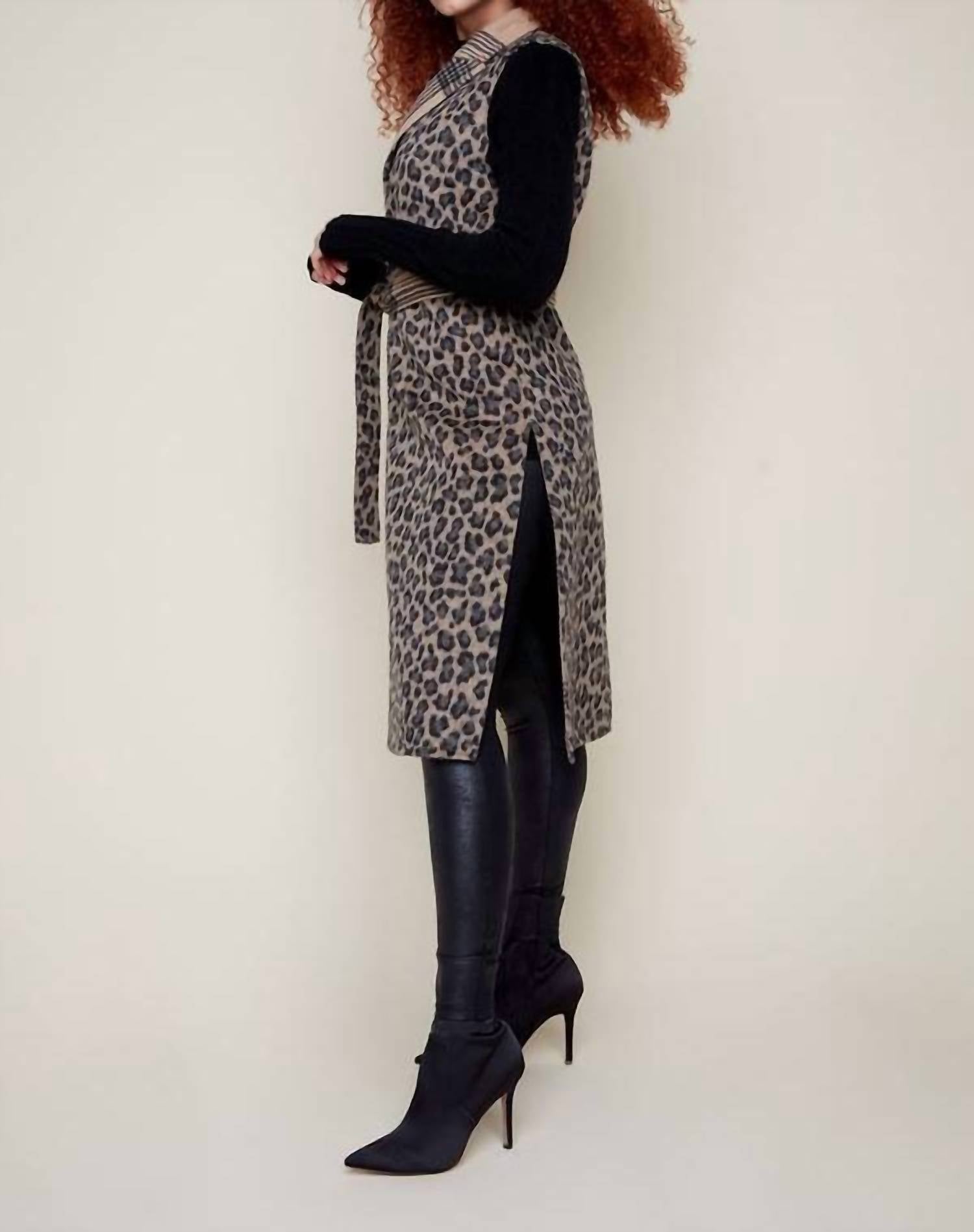 Renuar - Reversible Belted Long Vest