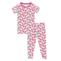 Kickee - Kids' Bamboo Print Short Sleeve Pajama Set