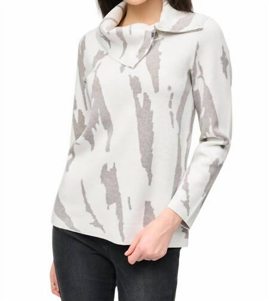 Joseph Ribkoff - Cowl Neck Abstract Top