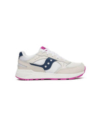 SAUCONY Kid's Eclipse Sneaker in white navy pink - kids' sneaker - alternate view
