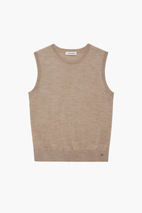 ANINE BING Moni Crop Tank in stone melange - women's shirt - view 4