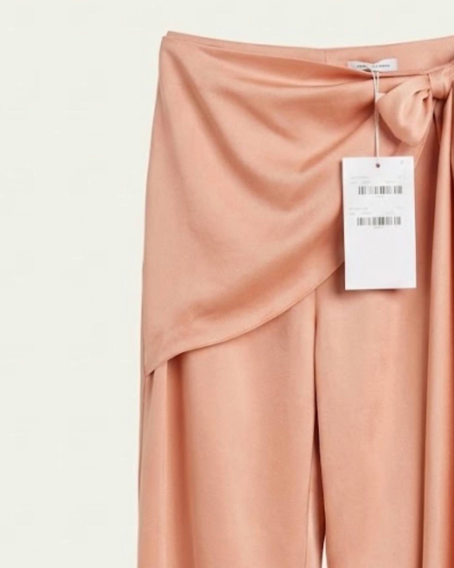 Edit By Nine - Women's Lana Peachy Side Swept Satin Pants