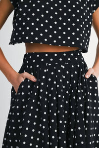 MABLE Edith Polka Dot Set in black - women's skirt - view 6