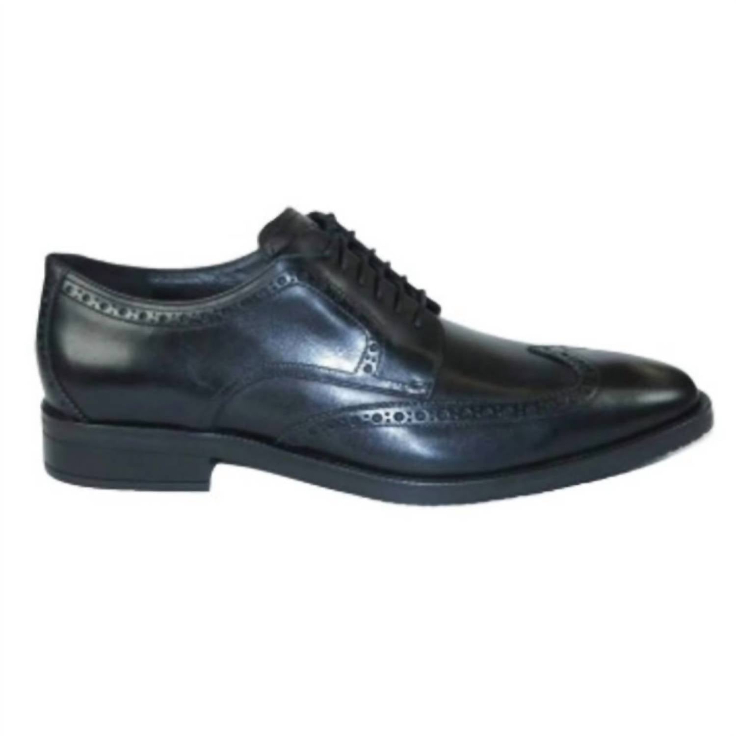 COLE HAAN Mens Leather Lace Wing Oxford Grand 360 Shoes in black - men's shoe - detail view