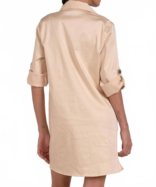 Elan - Cuffed Sleeve Shirt Dress
