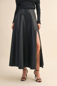 Klesis - Leather Midi Skirt