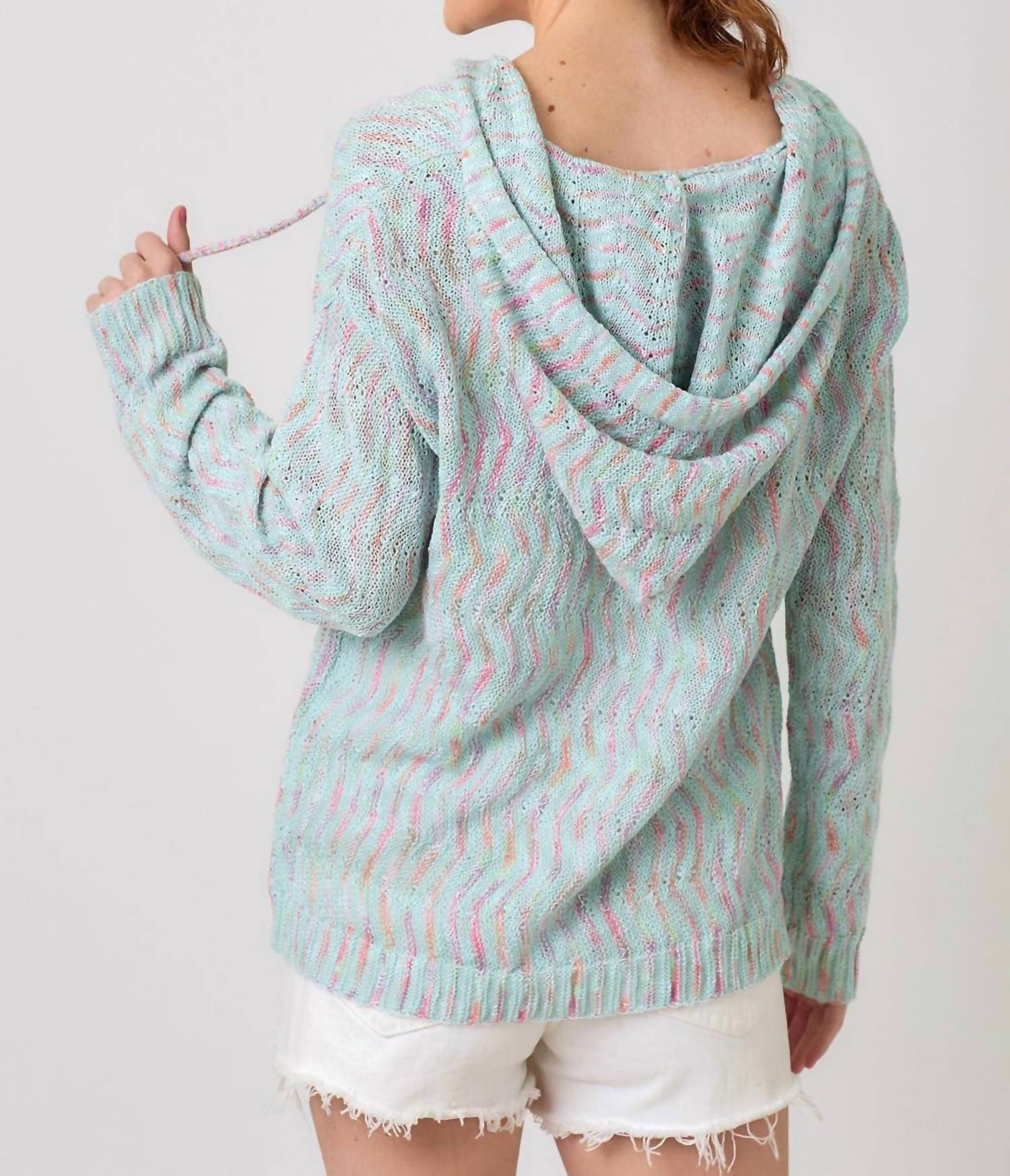 Mystree - Chevron Hoodie Sweater