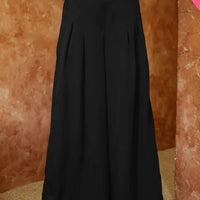 Davi & Dani - Women's Solid Wide Leg Pants - Plus