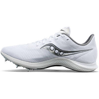 SAUCONY Women's Velocity Mp Track Spike Shoes in white silver - women's shoe - alternate view