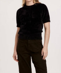 Another Love - Suzie Fuzzy Short Sleeve Sweater Top