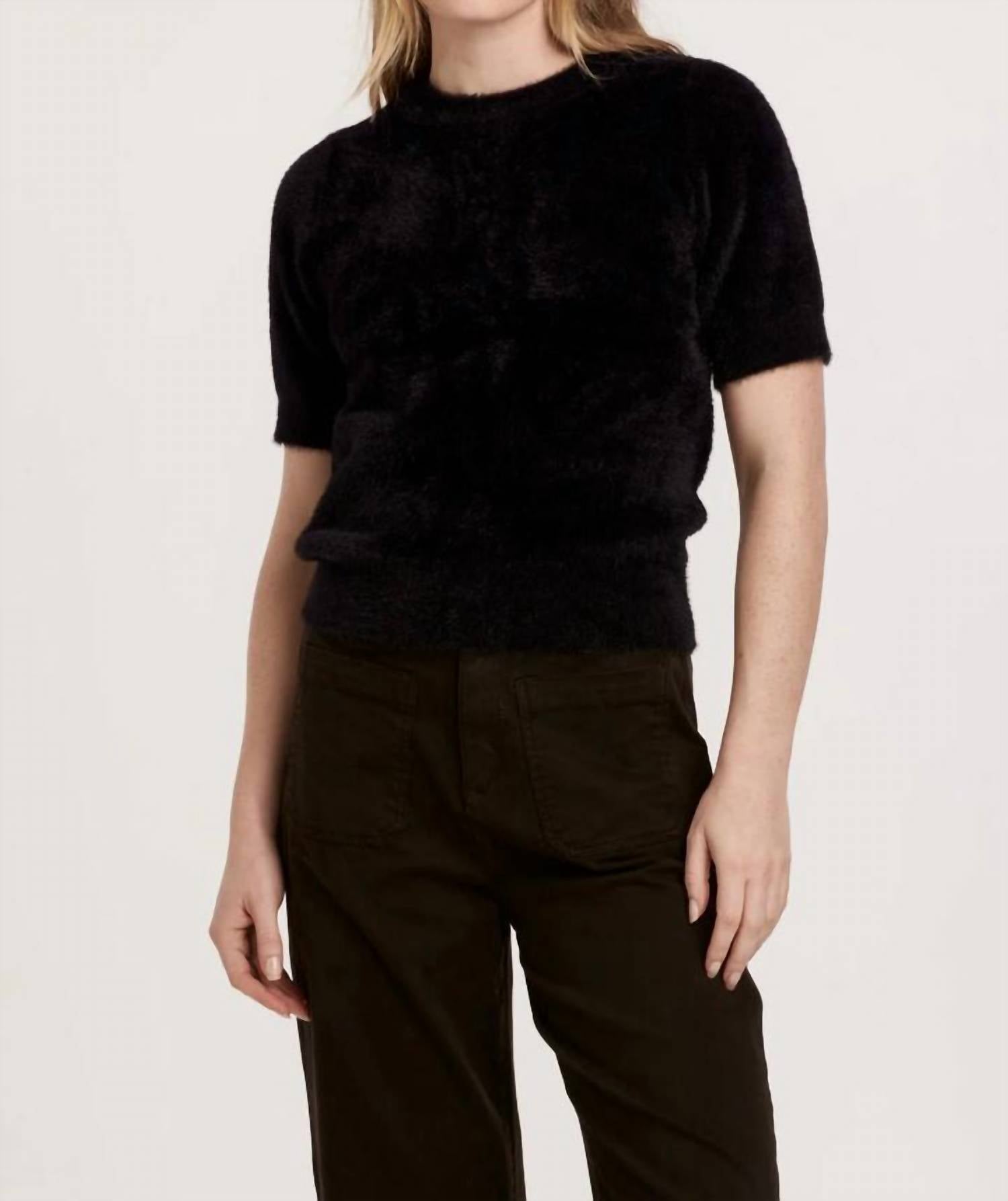 Another Love - Suzie Fuzzy Short Sleeve Sweater Top