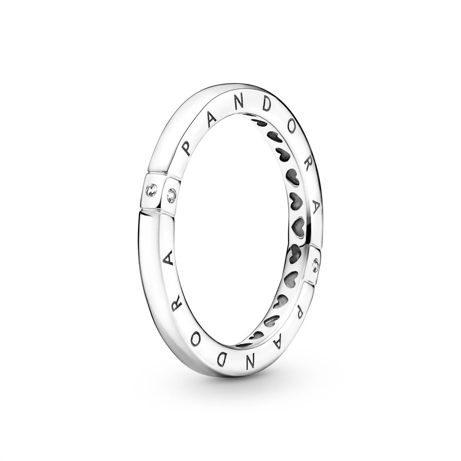 Pandora - Women's Logo & Heart Ring