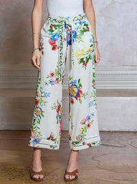 Current Air - Floral Printed Wide Leg Pants