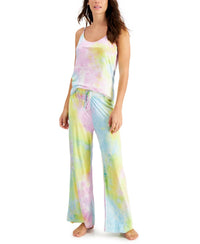 Jenni By Jennifer Moore - Women's Tie-dyed Cami & Pants Loungewear Set