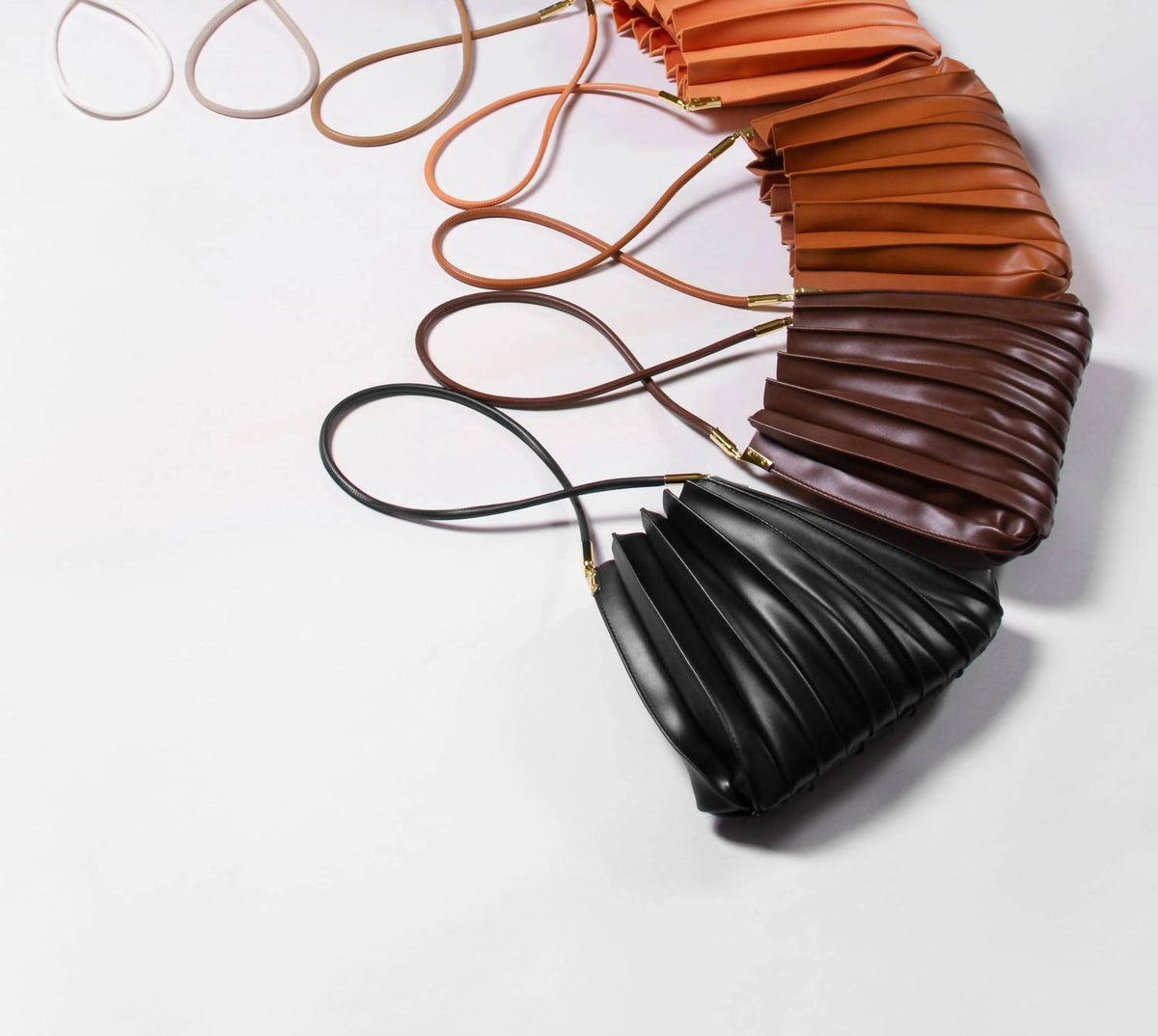 Melie Bianco - Women's Carrie Pleated Vegan Leather Shoulder Bag