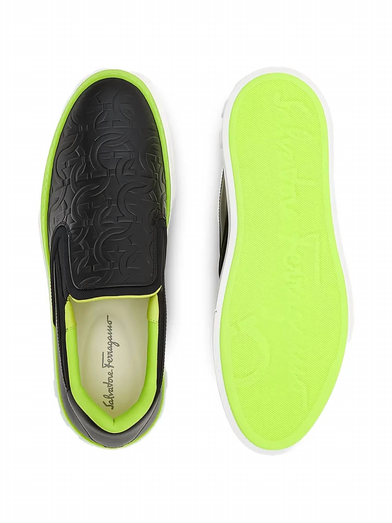 Salvatore Ferragamo - Men's Embossed-logo Slip-on Sneaker