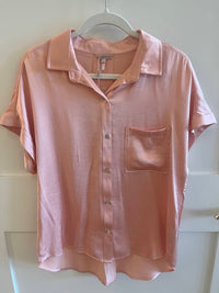 Esqualo - Short Sleeve Satin Blouse