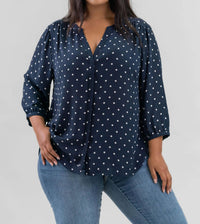 Nydj - Pintuck Button Down Blouse - Plus