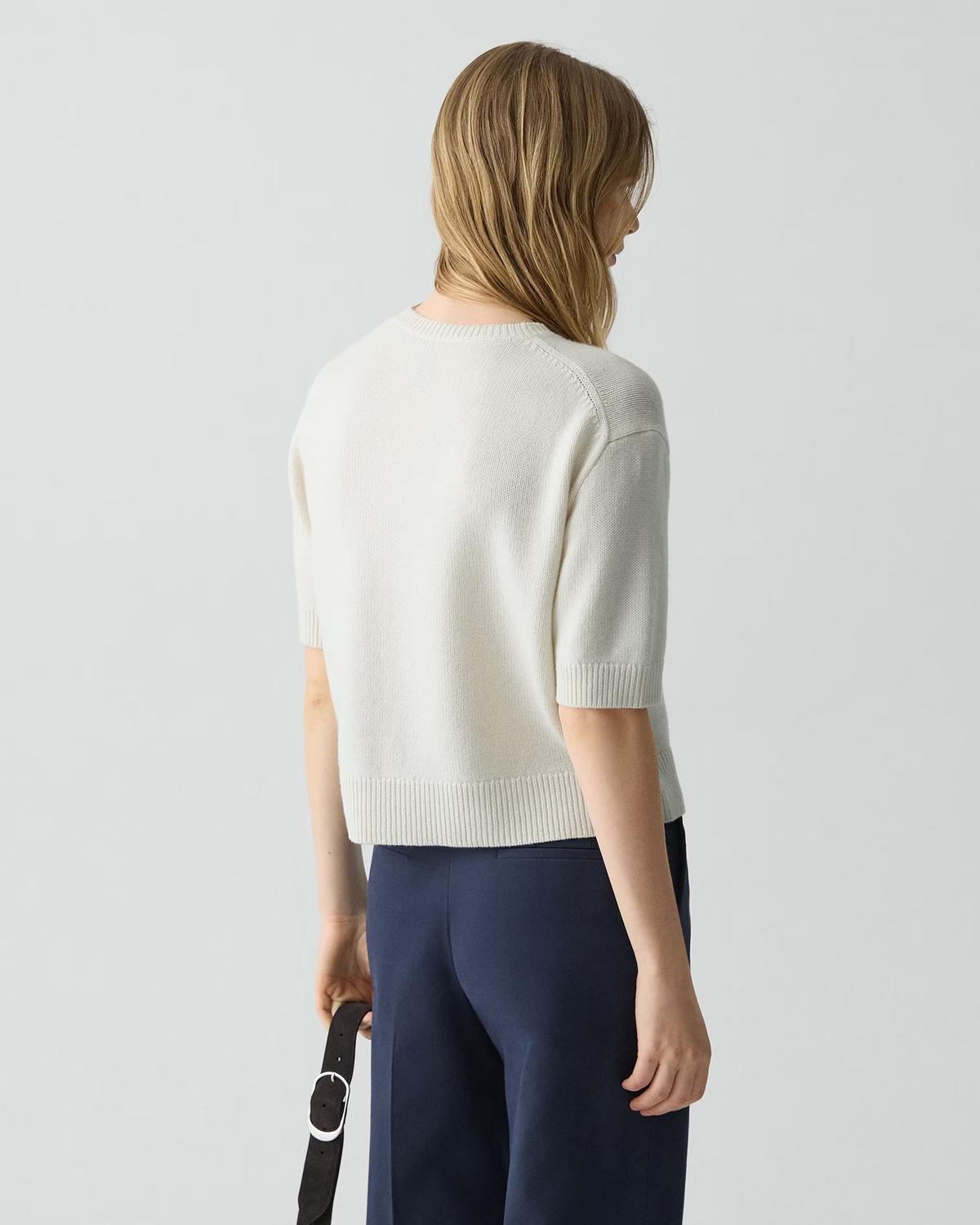 Theory - Cropped Cashmere Tee