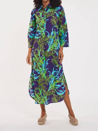 Modaposa - Gabriella Maxi Caftan Shirt Dress