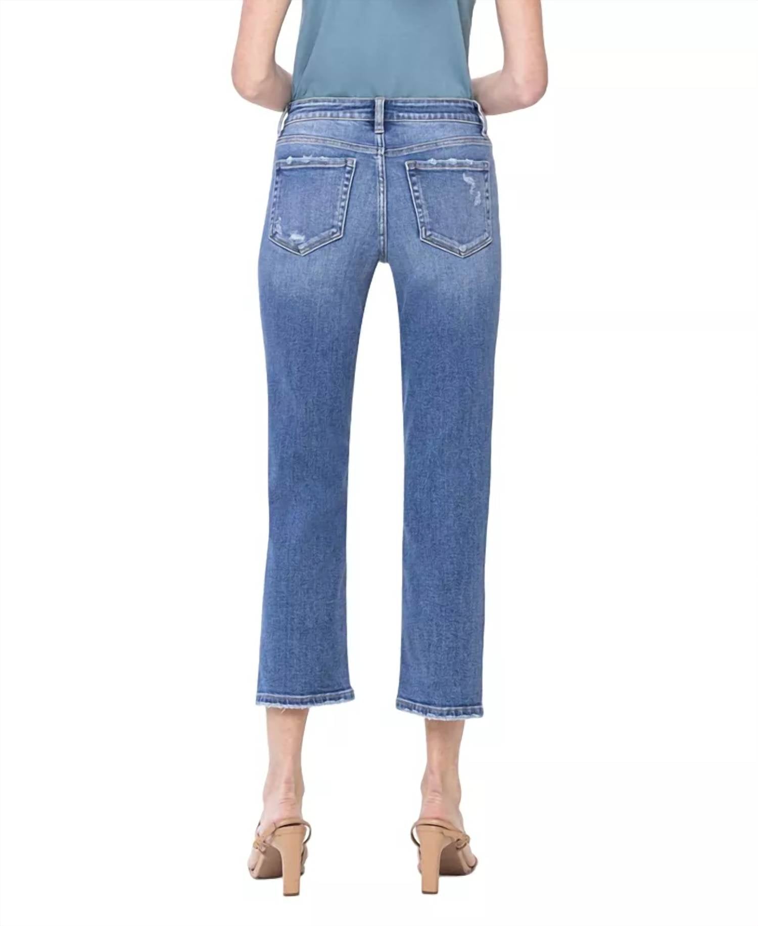 Vervet By Flying Monkey - Women's Mid-Rise Straight Crop Jean