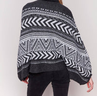 Charlie B - Geometric Jacquard Poncho