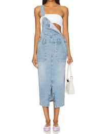 Free People - Bardot Denim Skirtall Overalls