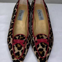 Diane B. Women's Leopard Print Bow Low Heel Pumps in brussel - women's heels - alternate view