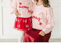 Sweet Wink - Girls Coquette Merry Christmas Knit Sweater