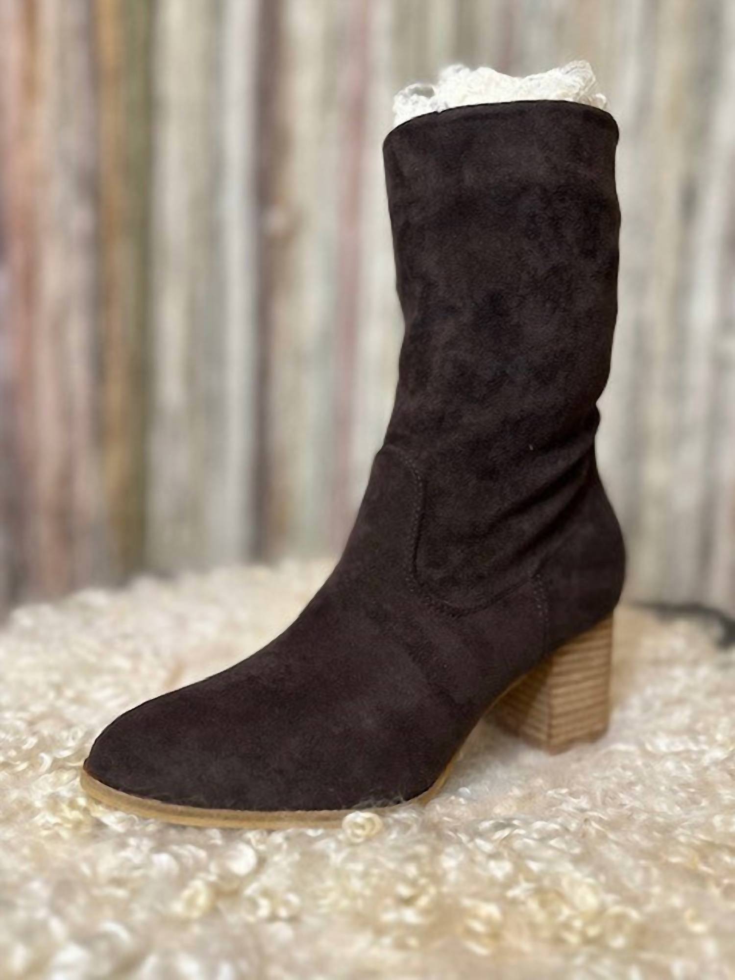 Corkys Footwear - Women's Wicked Slouch Ankle Faux Suede Boots