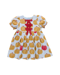 PINK CHICKEN Hermione Dress in gold apples 1 - kids' dress - detail view