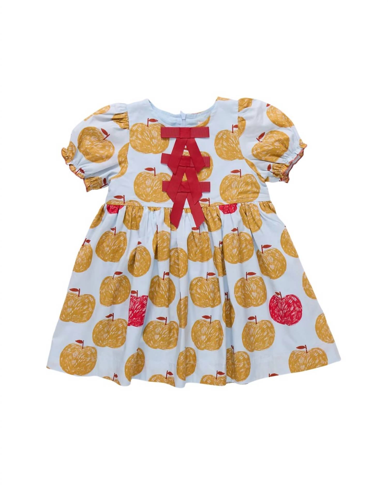PINK CHICKEN Hermione Dress in gold apples 1 - kids' dress - detail view