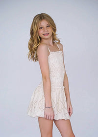 Flowers By Zoe - Embroidered Bubble Hem Dress