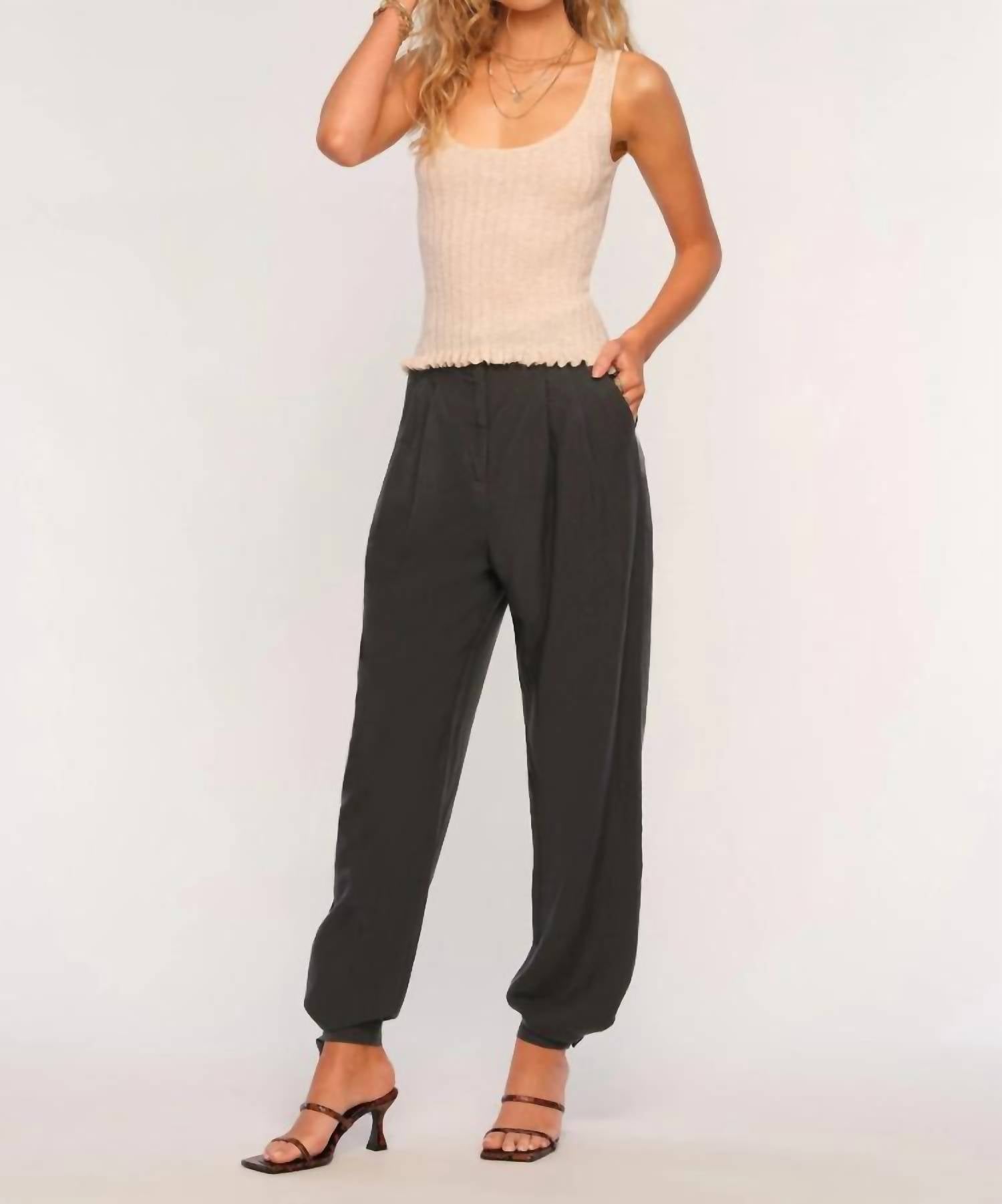 heartloom Pike Scoop Neck Top in oat - women's tank top - alternate view