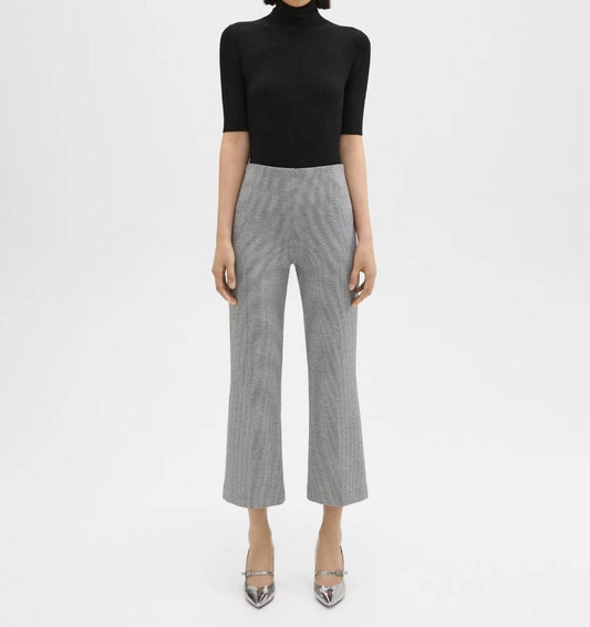 Theory - Cropped Kick Pants Houndstooth Jersey Cropped Kick Pants