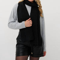ESQUALO Pearls Scarf in black - women's scarf - detail view