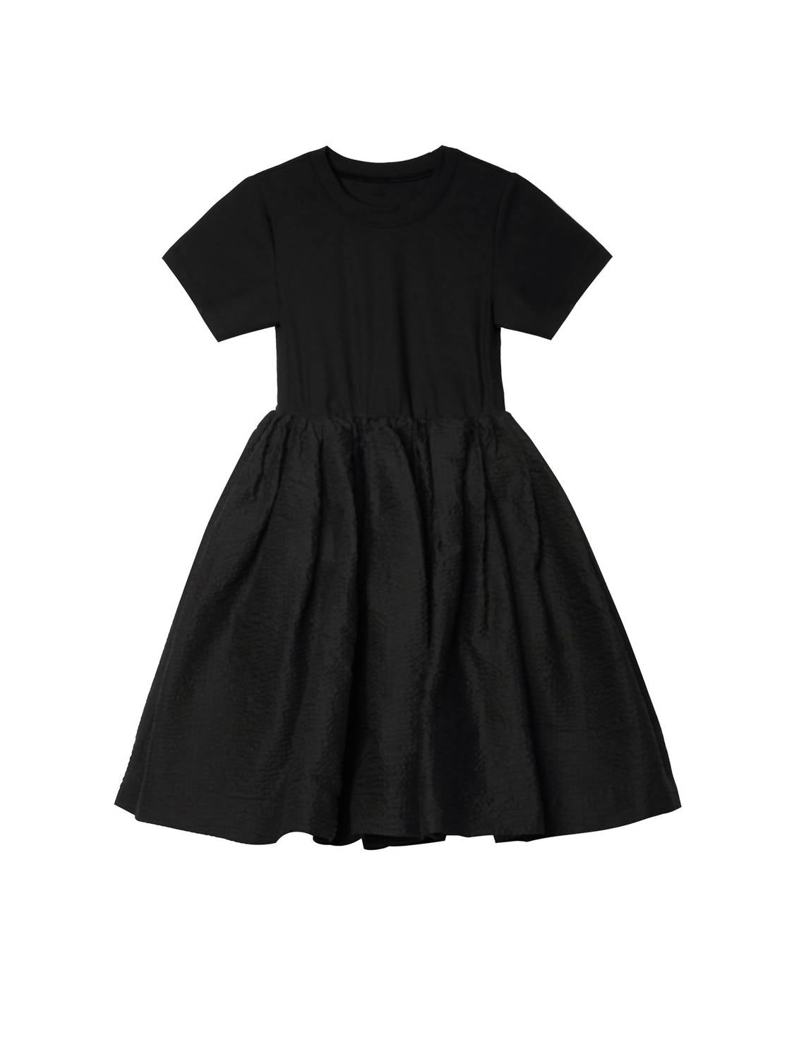 Kids Waisted Blouson Loose Pleat Dress