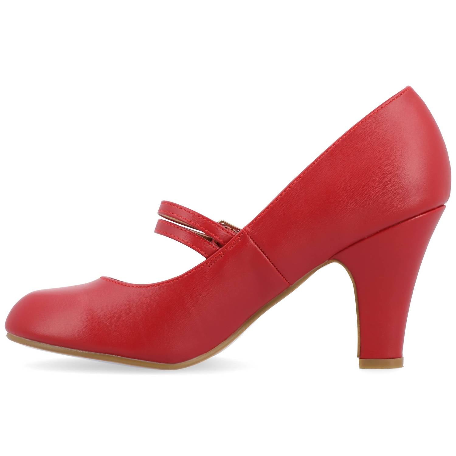 JOURNEE COLLECTION Women's Windy Mary Jane Pump Heels in red - women's heels - detail view