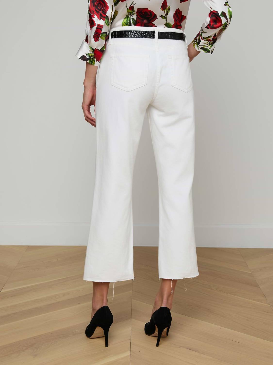 L'Agence - Wanda High Rise Crop Wide Leg Pants