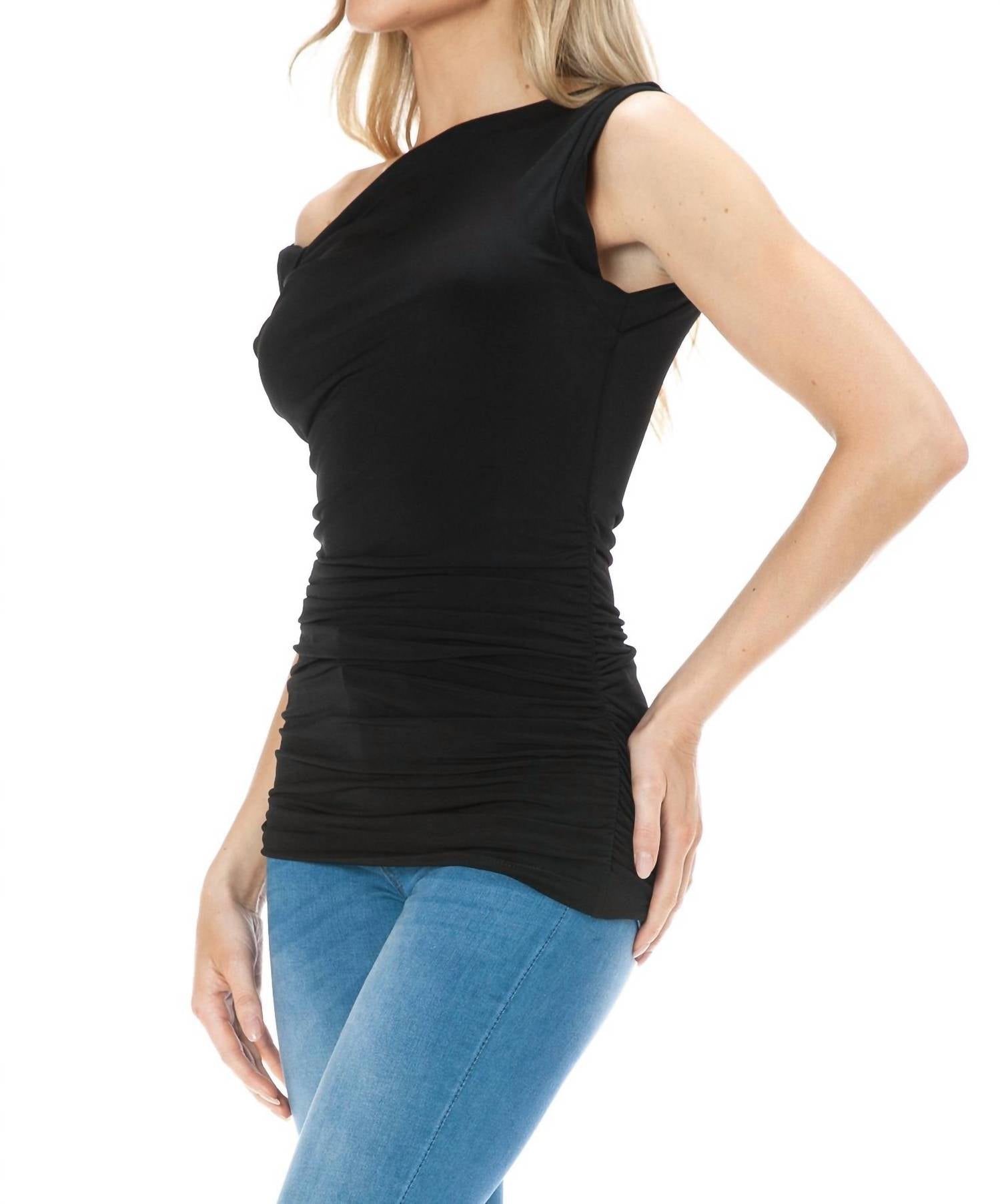 Ariella - Ruched Off Shoulder Top