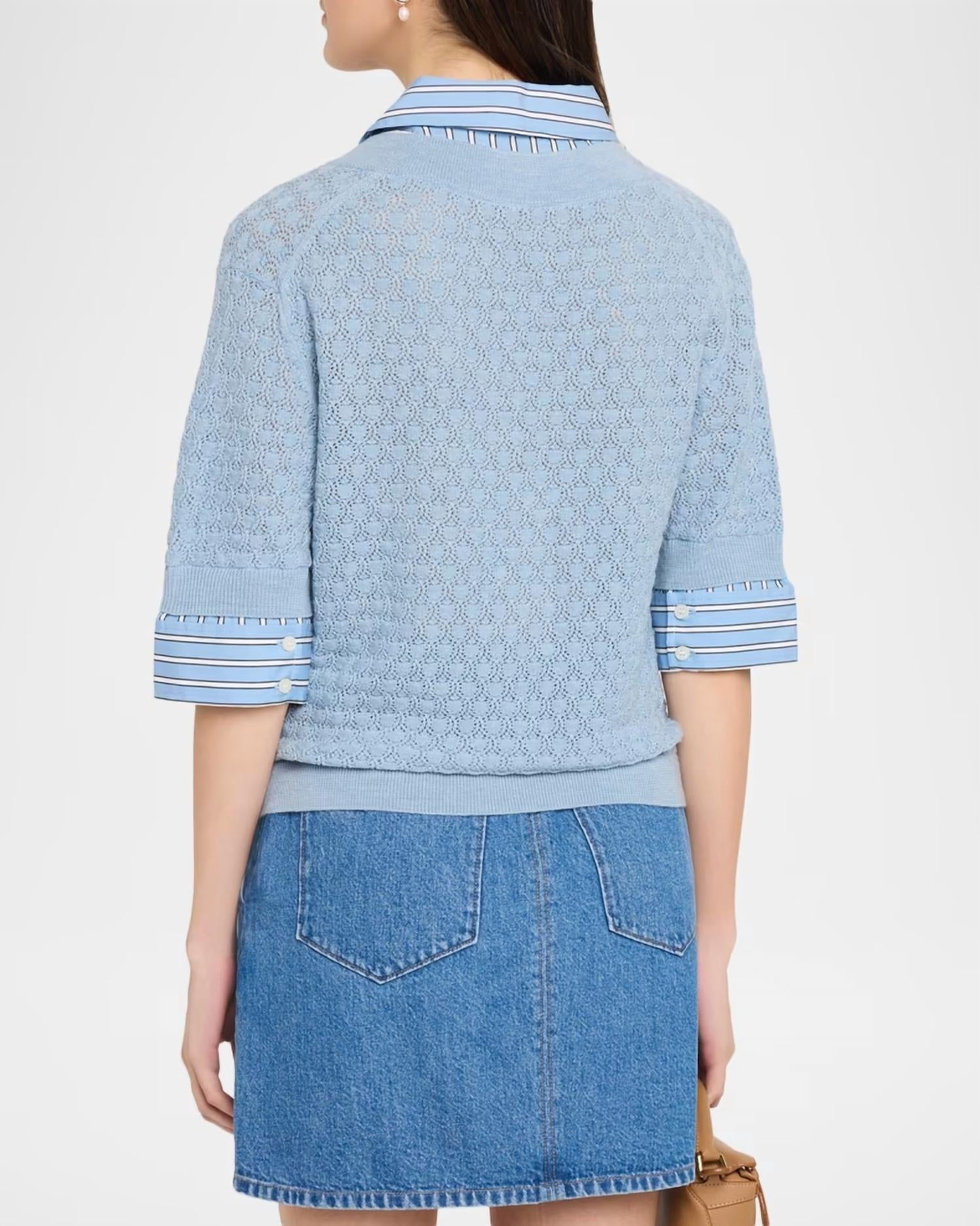 Tanya Taylor - Esme Pointelle Knit Top