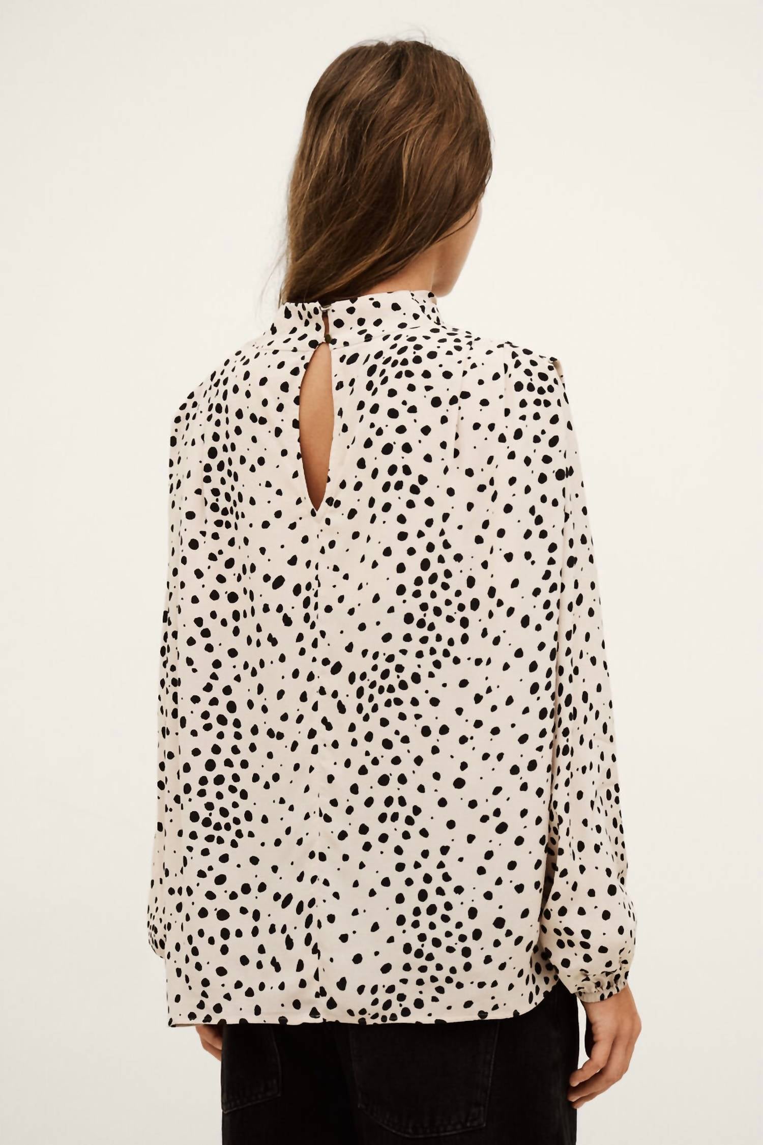 ba&sh Delphine Long-sleeved Top in ecru - women's blouse - alternate view