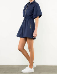 Thml - Puff Sleeve Half-zip Dress