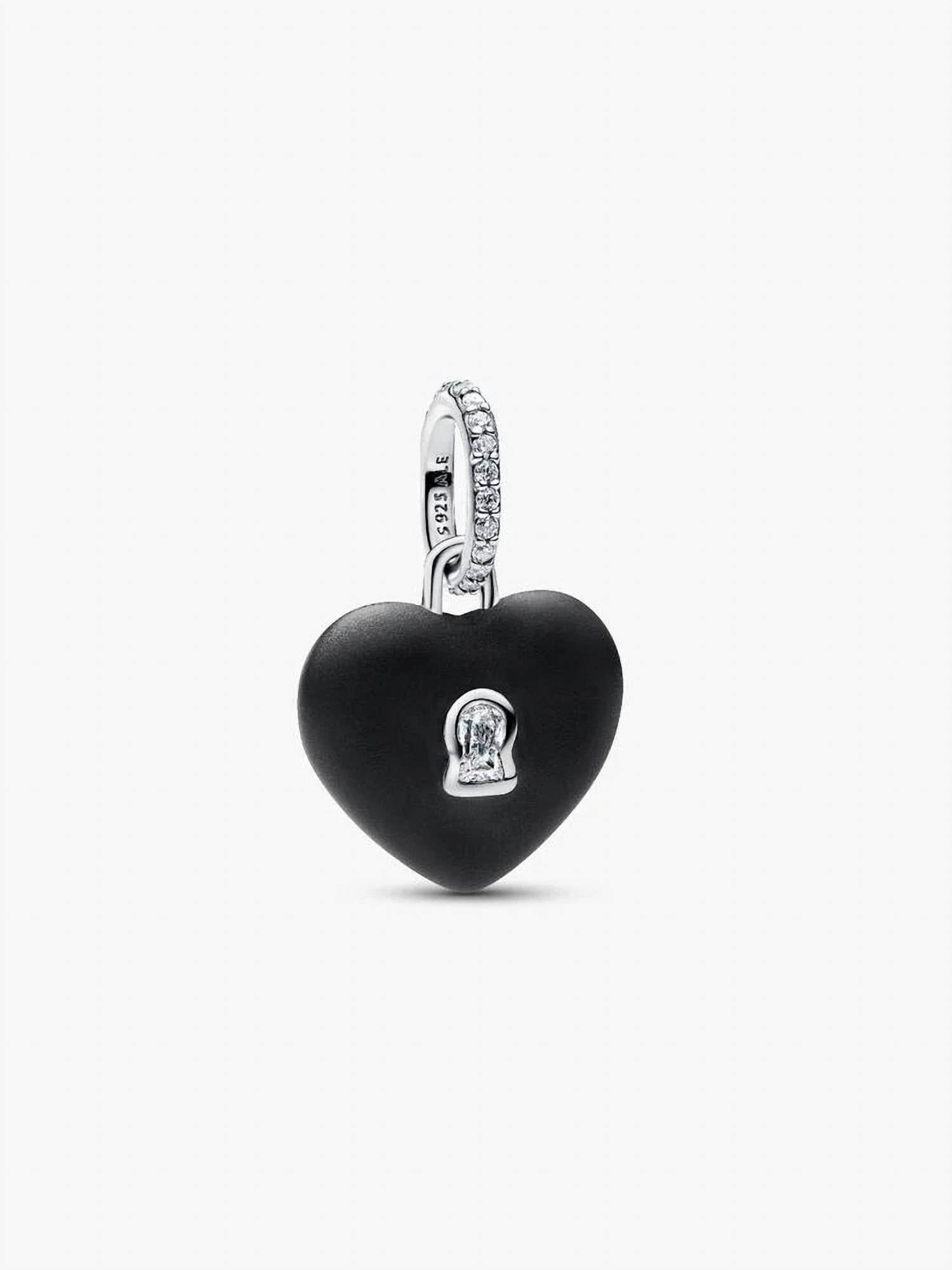 Pandora - Ceramic Heart Padlock Dangle Charm