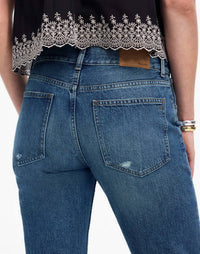 Madewell Dean Easy Straight Crop Jeans in labette wash - women's jeans - view 5