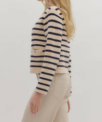 Entro - Nantucket Stripe Cardigan